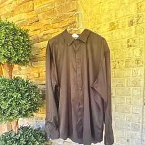 Classic Brown Men's Dress Shirt